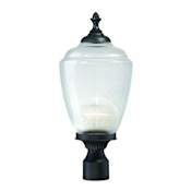 Acclaim Lighting Acorn Single Light 9" Wide Outdoor Post Light with Acorn Glass Shade Matte Black with Clear Glass