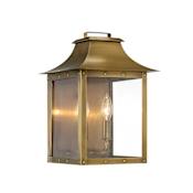 Acclaim Lighting Manchester 2 Light Outdoor Wall Sconce with Clear Glass Aged Brass