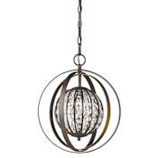 Acclaim Lighting Olivia Single Light 13" Wide Pendant with Crystal Shade Oil Rubbed Bronze