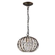 Acclaim Lighting Olivia Single Light 10" Wide Pendant with Crystal Shade Oil Rubbed Bronze