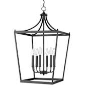 Acclaim Lighting Kennedy 6 Light 16" Wide Taper Candle Pendant Matte Black
