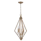 Acclaim Lighting Easton 4 Light 14" Wide Taper Candle Pendant with Crystal Bobeches Washed Gold