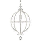 Acclaim Lighting Callie Single Light 12" Wide Crystal Pendant Country White