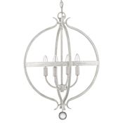 Acclaim Lighting Callie 4 Light 18" Wide Crystal Chandelier Country White