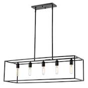 Acclaim Lighting Cobar 5 Light 36" Wide Large Chandelier Matte Black