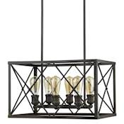 Acclaim Lighting Brooklyn 6 Light 20" Wide Linear Chandelier Oil Rubbed Bronze