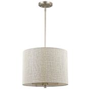 Acclaim Lighting Daria 3 Light 15" Wide Pendant with Hardback Fabric Shade Washed Gold