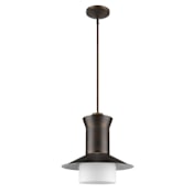 Acclaim Lighting Greta Single Light 16" Wide Pendant with Opal Etched Glass Shade Oil Rubbed Bronze