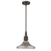 Acclaim Lighting Brielle Single Light 10" Wide Pendant with Textured Glass Shade Oil Rubbed Bronze