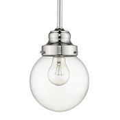 Acclaim Lighting Portsmith Single Light 6" Wide Mini Pendant Polished Nickel