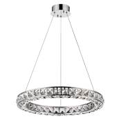 Acclaim Lighting Noemi Single Light 23" Wide Single Tier Crystal LED Chandelier Chrome