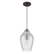 Acclaim Lighting Brielle Single Light 8" Wide Pendant with Clear Glass Shade Oil Rubbed Bronze