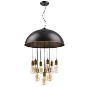 Acclaim Lighting Keough 10 Light 22" Wide Pendant with Raw Brass Sockets Oil Rubbed Bronze