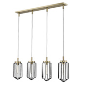 Acclaim Lighting Reece 4 Light 43" Wide Linear Pendant Aged Brass