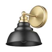 Acclaim Lighting Bishop 10" Tall Bathroom Sconce Matte Black / Brass