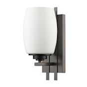 Acclaim Lighting Sophia Single Light 11" High Wall Sconce with Opal Glass Shade Oil Rubbed Bronze
