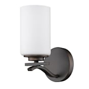 Acclaim Lighting Poydras Single Light 9" High Wall Sconce with Opal Etched Glass Shade Oil Rubbed Bronze