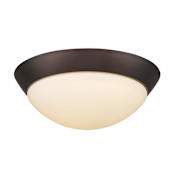 Acclaim Lighting Single Light 11" Wide LED Flush Mount Ceiling Fixture with Satin Opal Glass Shade Oil Rubbed Bronze