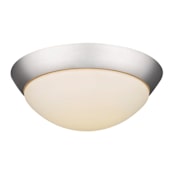 Acclaim Lighting Single Light 15" Wide LED Flush Mount Ceiling Fixture with Satin Opal Glass Shade Satin Nickel