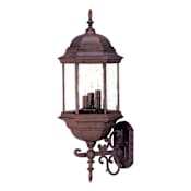 Acclaim Lighting Madison 3 Light 26" Height Outdoor Wall Sconce Burled Walnut / Clear Seeded Glass