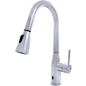 Ackland FlowCurve Touchless 1-1/2" 1.8 GPM Single Hole Kitchen Faucet with Steam and Spray Modes Chrome