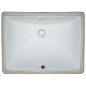 Ackland 18-1/2" Rectangular Porcelain Undermount Bathroom Sink with Overflow and White