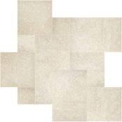 Ackland Ava Matte Pattern Porcelain Paver Kit - Sold by Pallet (240 SF/Pallet) Cream