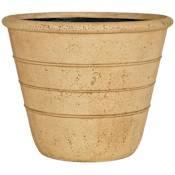 Ackland Villa Veranda 18" D x 14.5" H Indoor/Outdoor Triple Band Planter - Set of 4 Washed Brown
