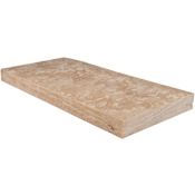 Ackland Marzana 12 in. x 24 in. x 2 in. Honed Unfilled Brushed Travertine Pool Coping Eased Edge - Sold by Piece (2 SF/Piece) Dune