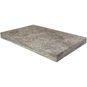 Ackland Marzana 16 in. x 24 in. x 2 in. Honed Unfilled Brushed Travertine Pool Coping Eased Edge - Sold by Piece (2.67 SF/Piece) Sterling