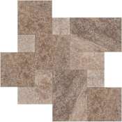 Ackland Marzana Exterior Paver Tile - Tumbled Travertine Visual - Sold by Pallet (160 SF/Pallet) Almond