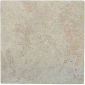 Ackland Marzana 16" x 16" Square Exterior Paver Tile - Tumbled Travertine Visual - Sold by Pallet (106.8 SF/Pallet) Dune