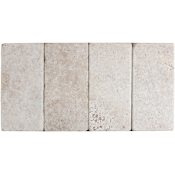 Ackland Marzana 6" x 12" Rectangle Exterior Paver Tile - Tumbled Travertine Visual - Sold by Piece Dune