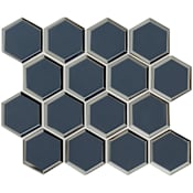 Ackland Rivella - 11" x 12" Glass Geometric Wall Mosaic Tile - Glossy Visual - Sold by Carton (8.9 SF/Carton) Bayla Azure