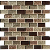 Ackland 12" x 12" Glass Brick Mosaic Tile - Glossy Visual - Sold by Carton (9.8 SF/Carton) Sienna Mirage