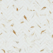 Ackland 11" x 12" Porcelain Herringbone Floor and Wall Mosaic Tile - Matte Visual - Sold by Carton (14.1 SF/Carton) Calacatta Gold