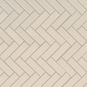 Ackland 12" x 12" Ceramic and Porcelain Herringbone Floor and Wall Mosaic Tile - Glossy Visual - Sold by Carton (9.9 SF/Carton) Linen