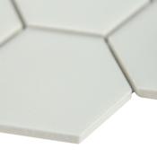 Ackland 11" x 13" Porcelain Geometric Floor and Wall Mosaic Tile - Glossy Visual - Sold by Carton (14.4 SF/Carton) Silica White