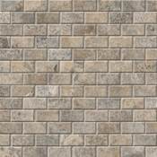 Ackland 12" x 12" Marble and Travertine Brick Wall Mosaic Tile - Honed Visual - Sold by Carton (10 SF/Carton) Argento Way