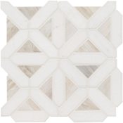 Ackland 12" x 12" Marble Geometric Floor and Wall Mosaic Tile - Polished Visual - Sold by Carton (10 SF/Carton) Auralie