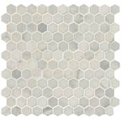 Ackland 12" x 12" Marble Geometric Floor and Wall Mosaic Tile - Honed Visual - Sold by Carton (8.7 SF/Carton) Castella Cambria