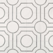 Ackland 10" x 10" Marble Geometric Floor and Wall Mosaic Tile - Polished Visual - Sold by Carton (6.9 SF/Carton) Calabria Frost