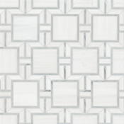 Ackland 11" x 13" Marble Geometric Floor and Wall Mosaic Tile - Polished Visual - Sold by Carton (10 SF/Carton) Calabria Frost