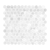 Ackland 12" x 12" Marble Penny Floor and Wall Mosaic Tile - Honed Visual - Sold by Carton (10.1 SF/Carton) Carrara White