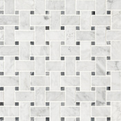 Ackland 12" x 12" Marble Basketweave Wall Mosaic Tile - Honed Visual - Sold by Carton (10 SF/Carton) Carrara White