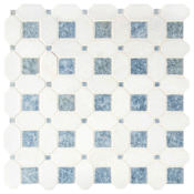 Ackland 12" x 12" Marble Geometric Wall Mosaic Tile - Polished Visual - Sold by Carton (10 SF/Carton) Loredana