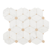 Ackland 11" x 13" Marble Geometric Wall Mosaic Tile - Polished Visual - Sold by Carton (9.5 SF/Carton) Lucera Ceville