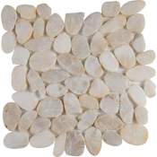 Ackland Marvella - 12" x 12" Marble and Quartz Pebble and Rock Floor and Wall Mosaic Tile - Tumbled and Unpolished Visual - Sold by Carton (10 SF/Carton) Bronzado