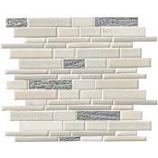 Ackland 12" x 15" Porcelain and Stone Linear Floor and Wall Mosaic Tile - Satin and Textured and Tumbled Visual - Sold by Carton (10.4 SF/Carton) Altara