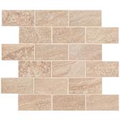 Ackland Azira - 12" x 12" Porcelain Brick Wall Mosaic Tile - Glossy and Polished Visual - Sold by Carton (8 SF/Carton) Aurume